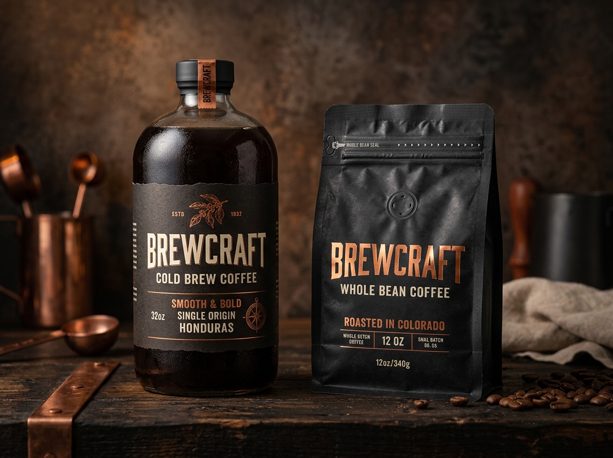 Cold Brew Coffee Label Design